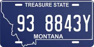 MT license plate 938843Y