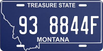MT license plate 938844F