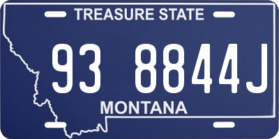 MT license plate 938844J