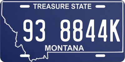MT license plate 938844K