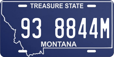 MT license plate 938844M