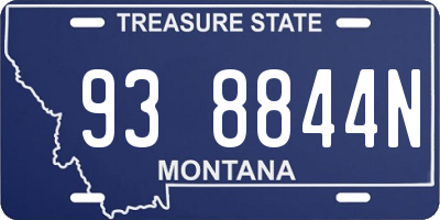 MT license plate 938844N