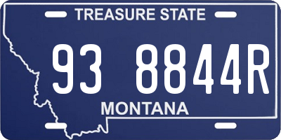 MT license plate 938844R
