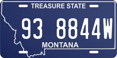 MT license plate 938844W