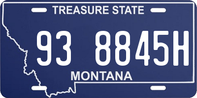 MT license plate 938845H