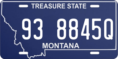 MT license plate 938845Q
