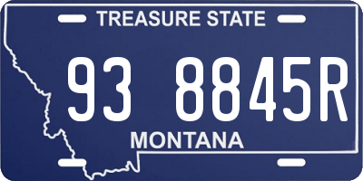 MT license plate 938845R