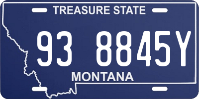 MT license plate 938845Y