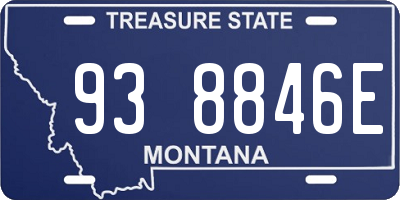 MT license plate 938846E