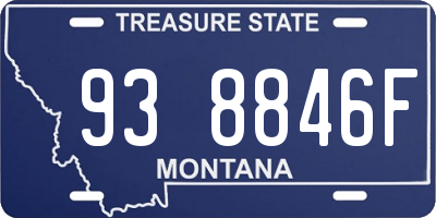 MT license plate 938846F