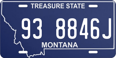 MT license plate 938846J