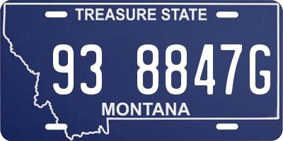 MT license plate 938847G