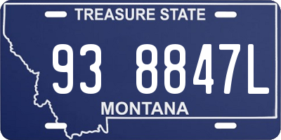 MT license plate 938847L
