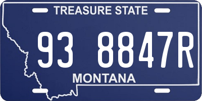 MT license plate 938847R
