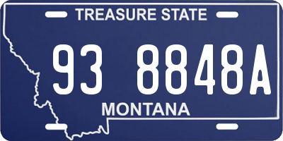 MT license plate 938848A