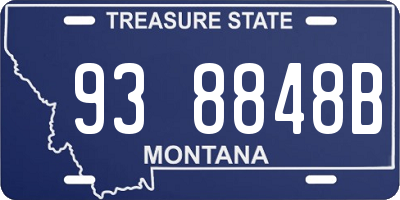 MT license plate 938848B
