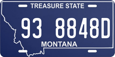 MT license plate 938848D