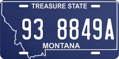 MT license plate 938849A