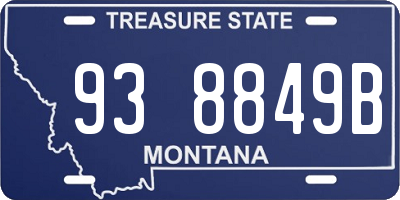 MT license plate 938849B