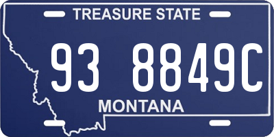 MT license plate 938849C