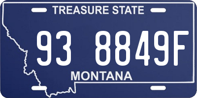 MT license plate 938849F