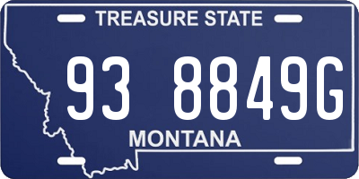 MT license plate 938849G