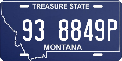 MT license plate 938849P