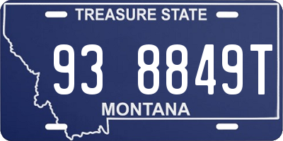 MT license plate 938849T