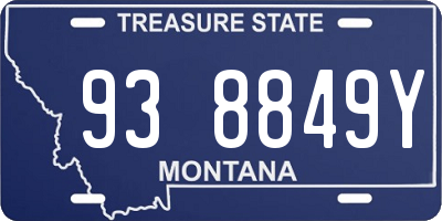 MT license plate 938849Y