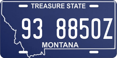 MT license plate 938850Z