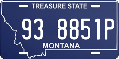 MT license plate 938851P