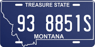 MT license plate 938851S