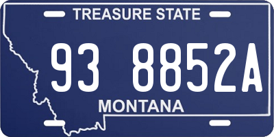 MT license plate 938852A