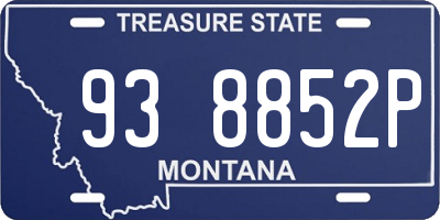 MT license plate 938852P