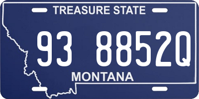 MT license plate 938852Q