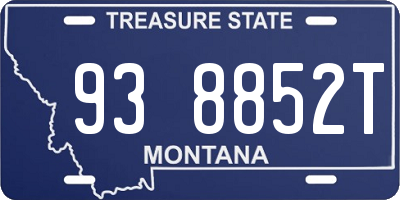 MT license plate 938852T