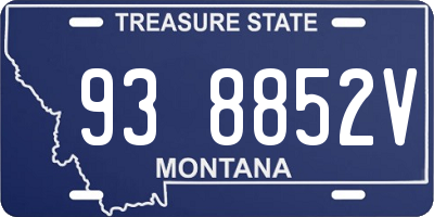 MT license plate 938852V