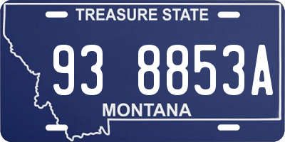 MT license plate 938853A
