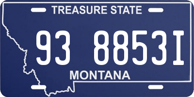 MT license plate 938853I