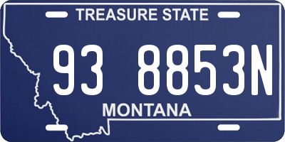 MT license plate 938853N