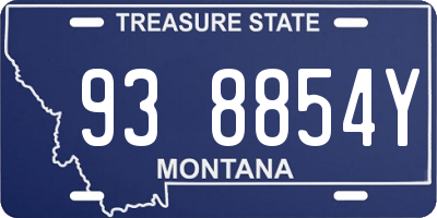 MT license plate 938854Y