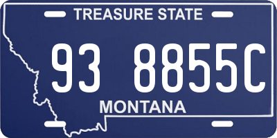 MT license plate 938855C
