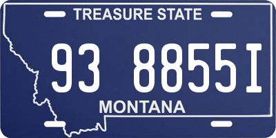 MT license plate 938855I