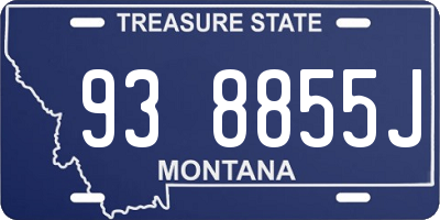 MT license plate 938855J