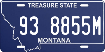 MT license plate 938855M