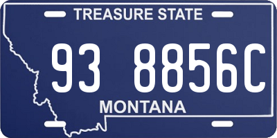 MT license plate 938856C