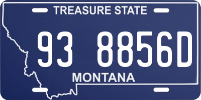 MT license plate 938856D