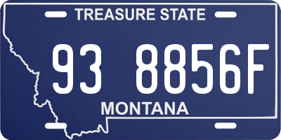 MT license plate 938856F