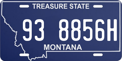 MT license plate 938856H