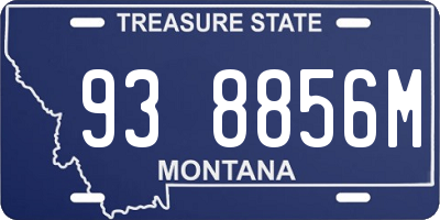 MT license plate 938856M